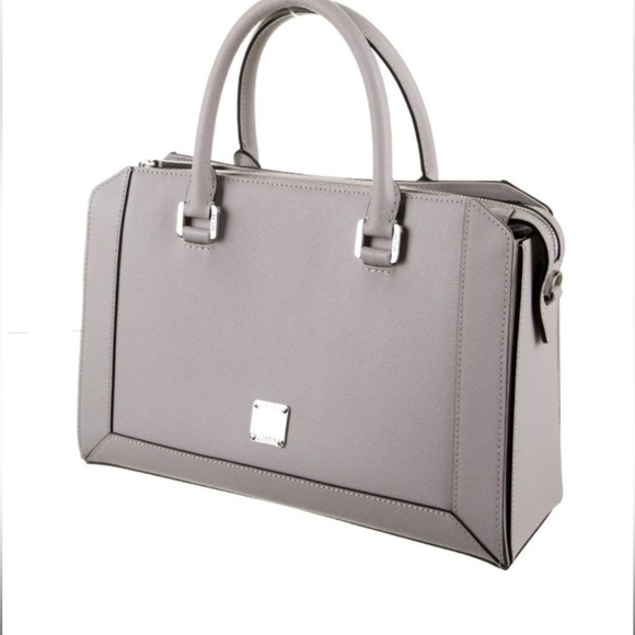 MCM NWOT Saffiano Nuovo Gray Tote Crossbody Bag with Dust bag - Picture 10 of 14